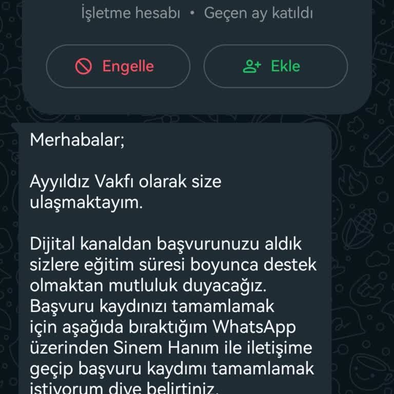Burs Vaadiyle Dolandırıcılık Ayyıldız Gençlik Vakfı Bursu