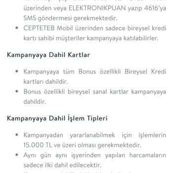TEB Kampanyası Bonus Puan Yüklemedi