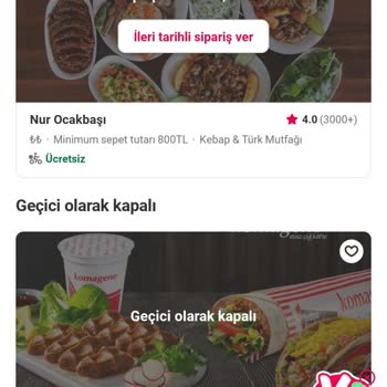 Yemek Sepeti'nin Bölgesel Olarak Hizmet Vermemesi