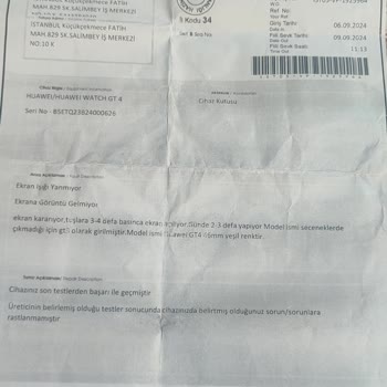 Huawei Saatin Ekran Gelmemesi