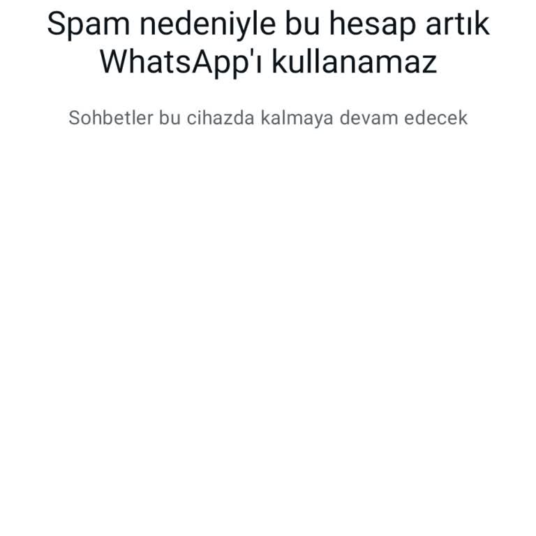 WhatsApp Spam Bildirimi