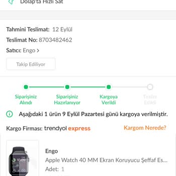 Trendyol'dan Aldığım Ürünün Geç Teslim Edilmesi