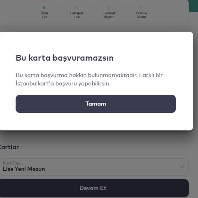 BELBİM (İstanbulkart) Yeni Mezun Öğrenci Kartı Alamıyorum
