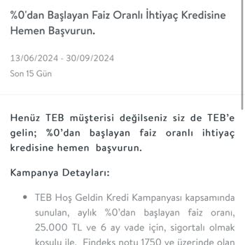TEB Bankası Faizsiz Kredi Aldatmacası