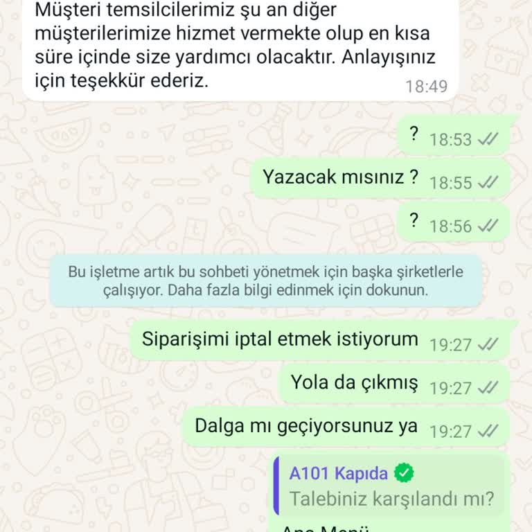 A101 Kapıda Sorun Var Ulaşamıyoruz.