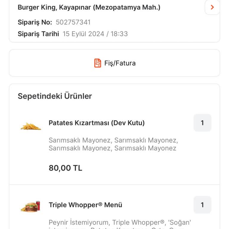 Migros Burger King Siparişim Eksik Ve Kusurlu Geldi!