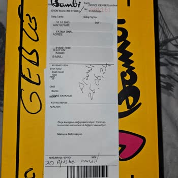 Bambi Ayakkabı Bambi'den Aldığım Ayakkabının Bir Günde Burnunda Kırılma Oldu