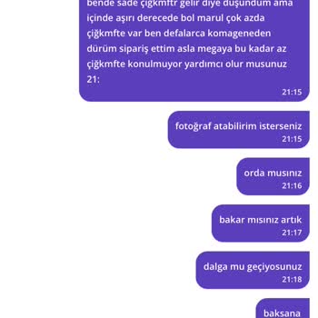 Getiryemek'ten Yanlış Ve Eksik Çiğköfte Siparişi