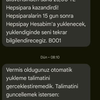 Hepsiburada Hesap Talimat Sorunu