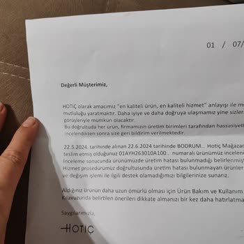 Hotiç Ayakkabı Ayakkabı Değişim Talebi