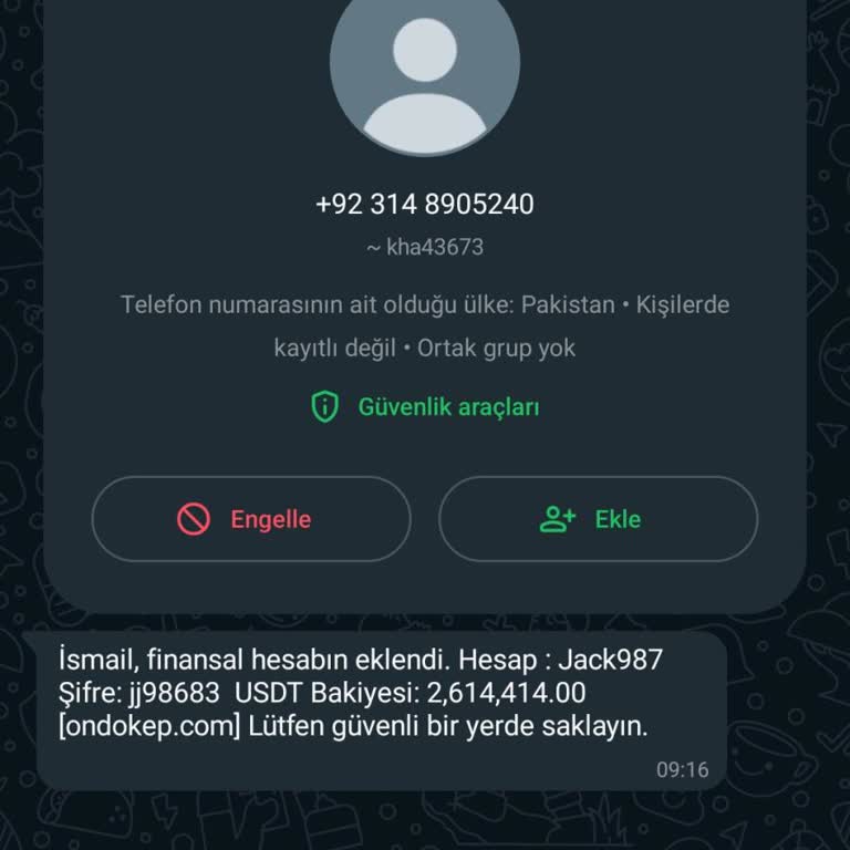 WhatsApp Bilinmeyen Numaradan Gelen Mesajla Hesap Güvenliği Tehlikesi