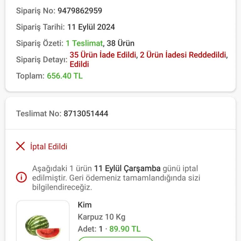 Trendyol Hızlı Market Hem Fazla Para Çektiler Hem İademi Yapmadılar!