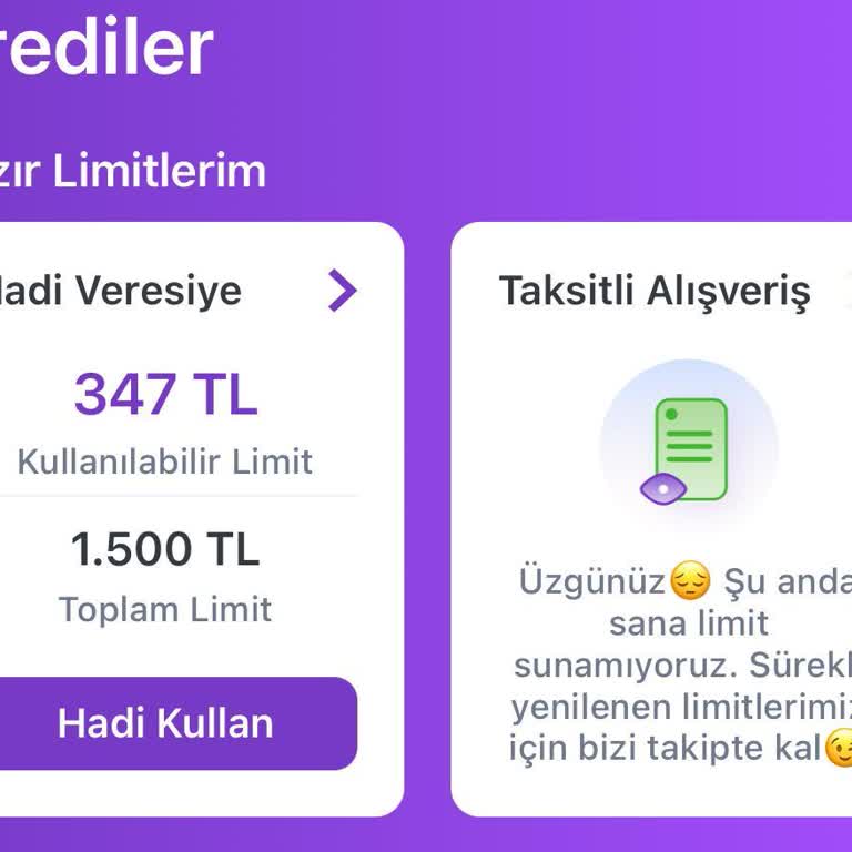 Hadi - TOMBANK Hadi Uygulaması Kafasına Göre Haber Vermeden Limit Düşürüyor