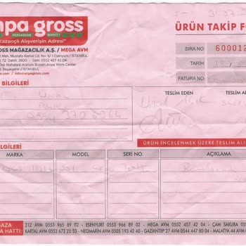 Beylikdüzü Anpagross Mega'nın Ayıplı Ürün Satması