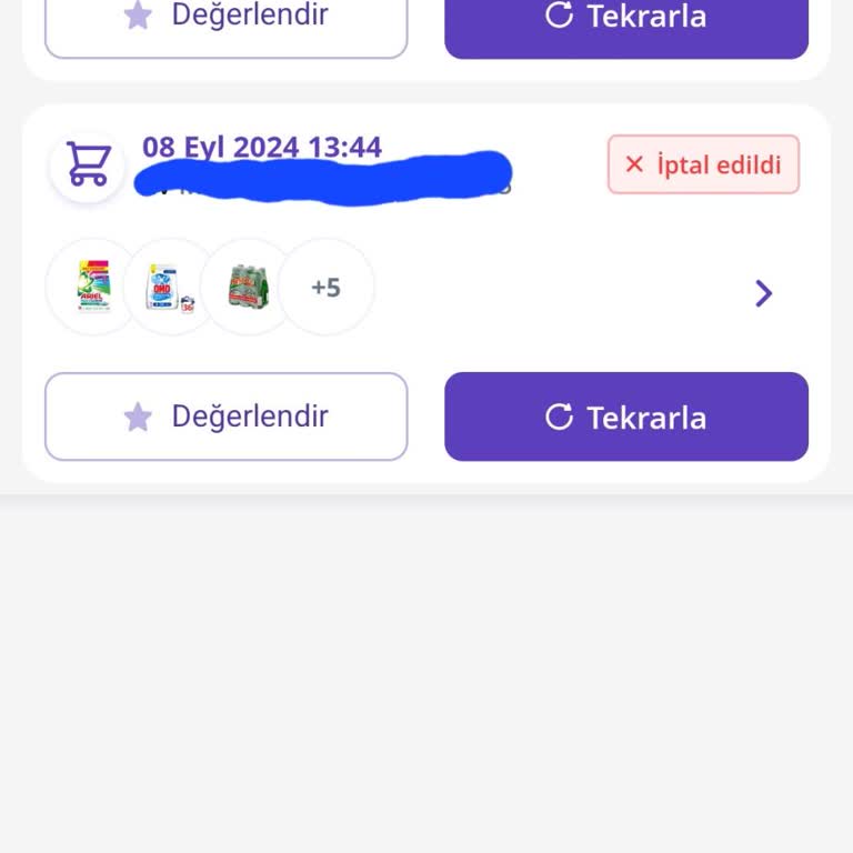 Getir İptal Edilen Siparişimin Ücret İadesini İstiyorum!