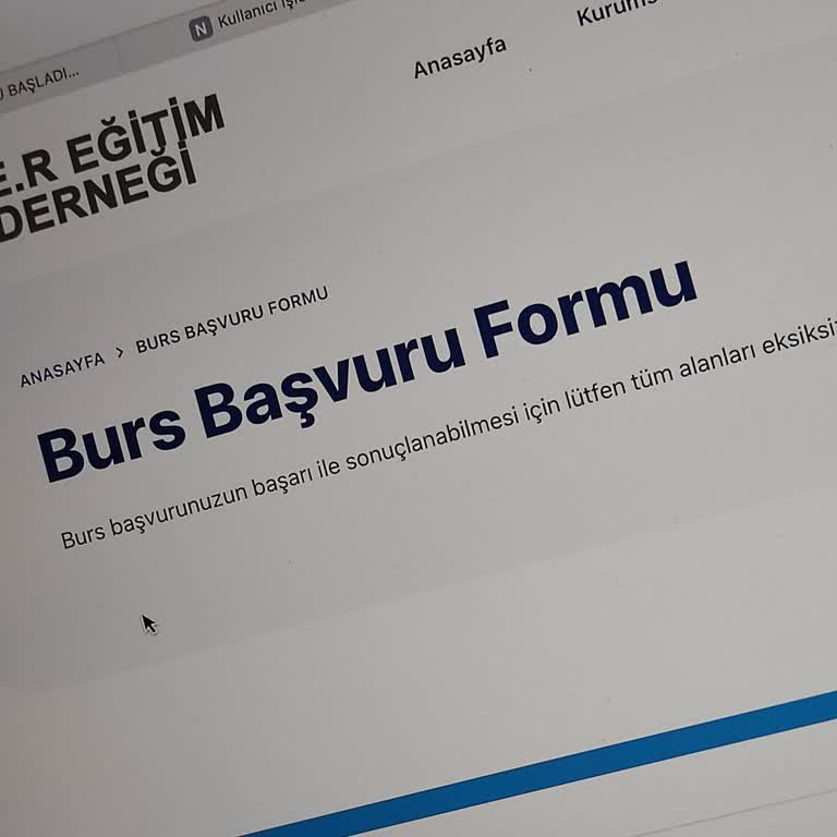 E.R Eğitim Derneği (Burs) Bilgilerin Silinmesini Talep Ediyorum