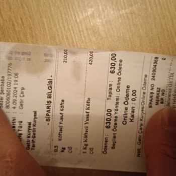 Getir Çarşı Da Yapılan Ayıp Ve Üstüne Müşteri Temsilcisinin Yaptığı