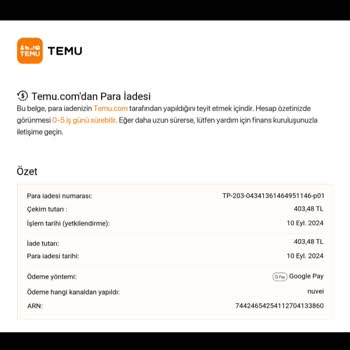 Google Pay Para İadesini Banka Hesabıma Aktarmadı