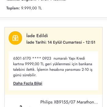 Boyner Ve Durduk Yere İptal Edilen Ürün