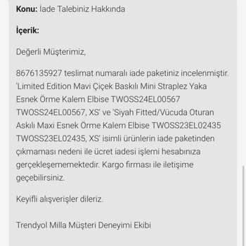 Trendyol Milla İade İşlemlerinde Yaşanan Sorunlar