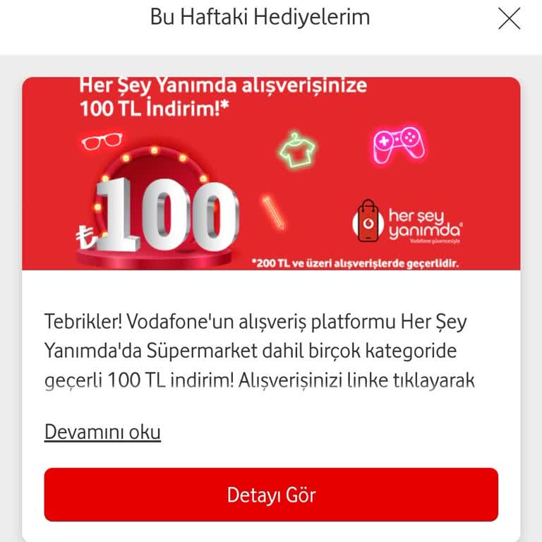 Vodafone Her Şey Yanımda Vodafone Çark Sorunu 1 Aydır Aynı Hediyeyi Veriyor.