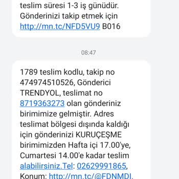 Trendyol Zamanında Yapılmayan Teslimat
