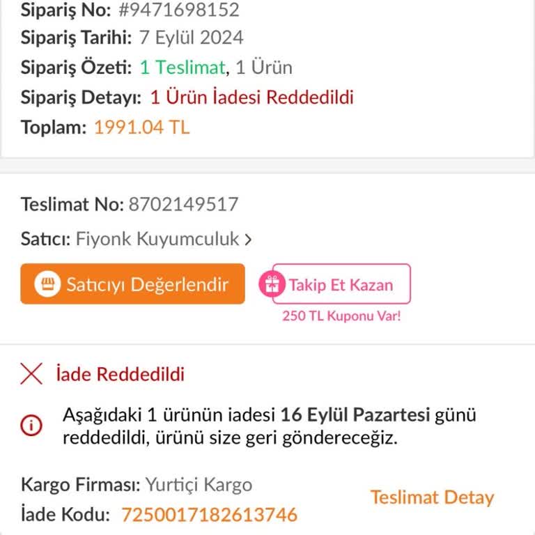 Trendyol Ürün Değişim Hakkında