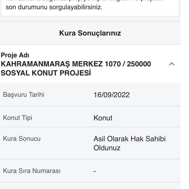 TOKİ Kahramanmaraş 1070/250000 Sosyal Konut Projesi Mağduriyeti