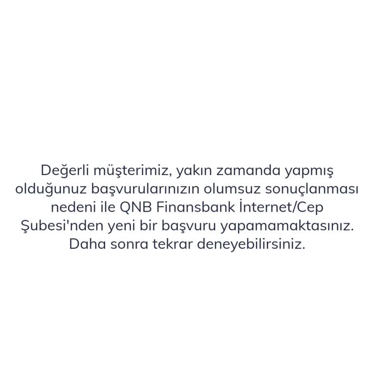 QNB Finansbank Kredi Kartı Başvurusunda Yaşanan Sorun Ve Yetersiz Müşteri Hizmetleri