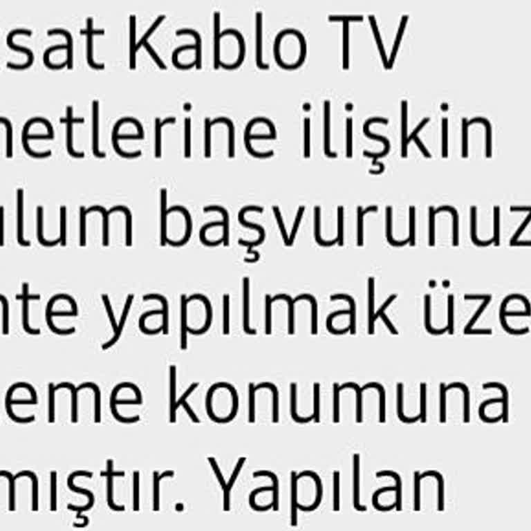 TÜRKSAT Kablo Net Hizmet Sunamıyor