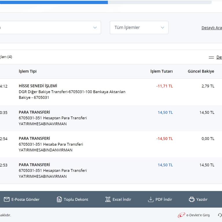 Denizbank Yatırım Hesabı Hisse Senedi İşlemleri Dgr Para Transferi