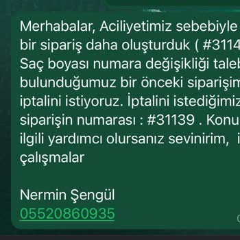 Fanola Türkiye Fanola.com.tr Sipariş İptali Problemi, Müşteri Hizmetleri