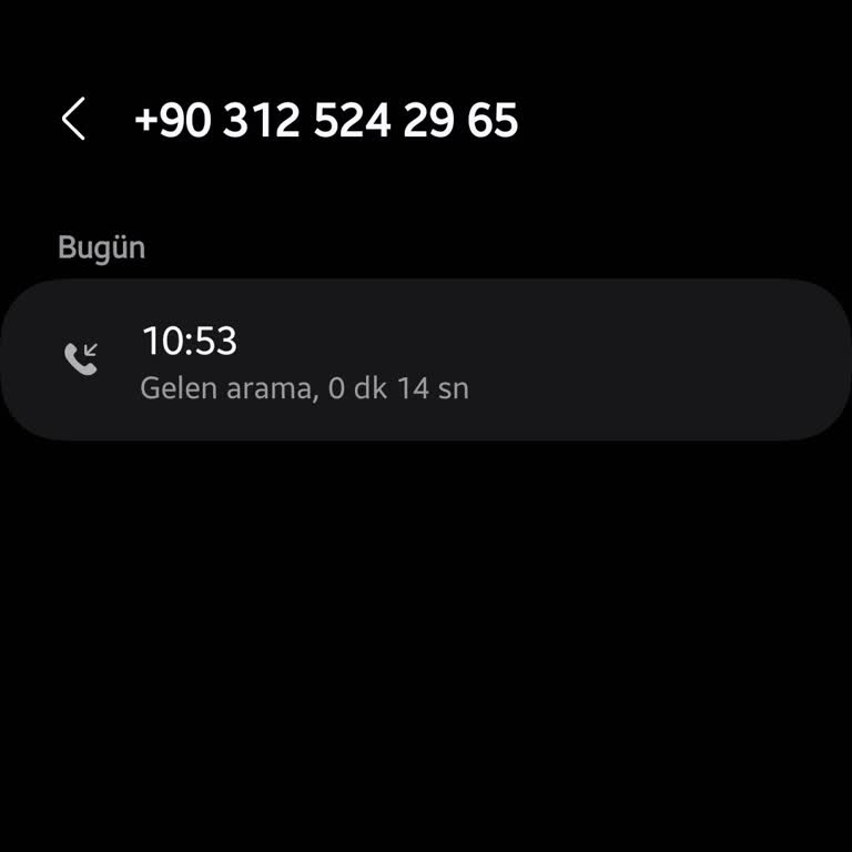 0312 524 29 65 Tedirginliği!