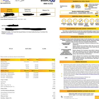 Enerjisa İstanbul Anadolu Yakası Elektrik Perakende Enerjisa Elektrik Tüketim Bedeli Ücretini Fazla Alma Hatası