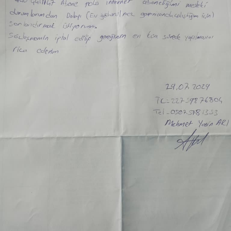 Sadenet İnternet Aboneliğimin İptali