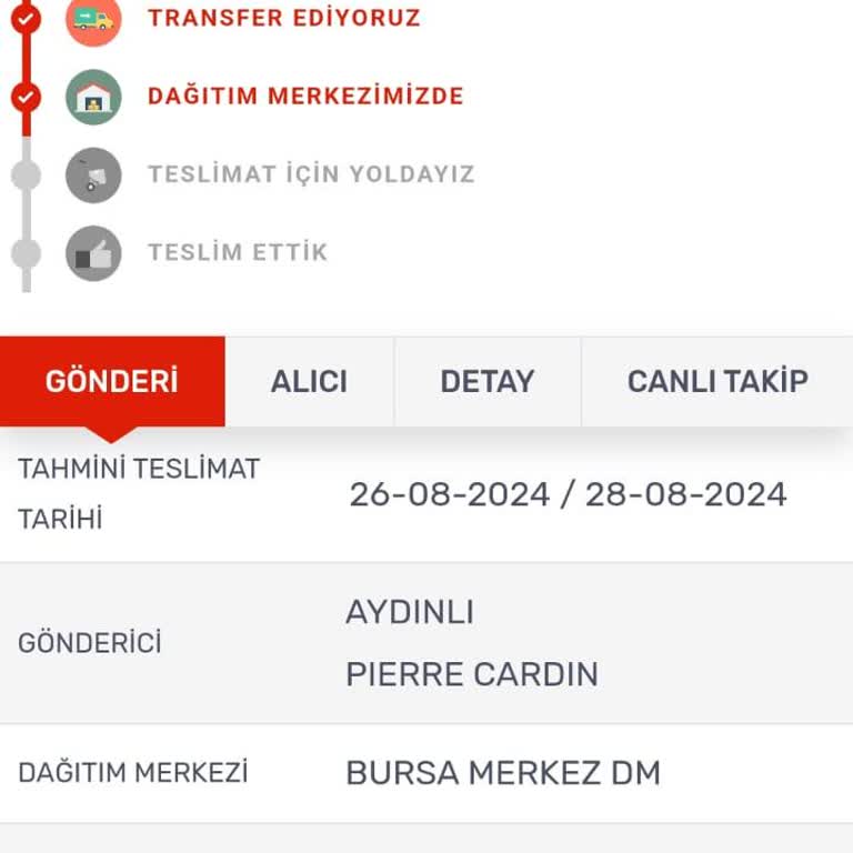 Pierre Cardin Giyim Teslim Edilmeyen Ürün!