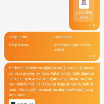 Fark Burada (Tıfıl Toys) 'un Arızalı Yolladığı Ürünleri İade Almaması
