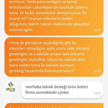 Fark Burada (Tıfıl Toys) 'un Arızalı Yolladığı Ürünleri İade Almaması
