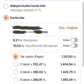 Hepsiburada Hb Premium Worldcard Peşin Fiyatına Taksit Falan Yaptığı Yok.
