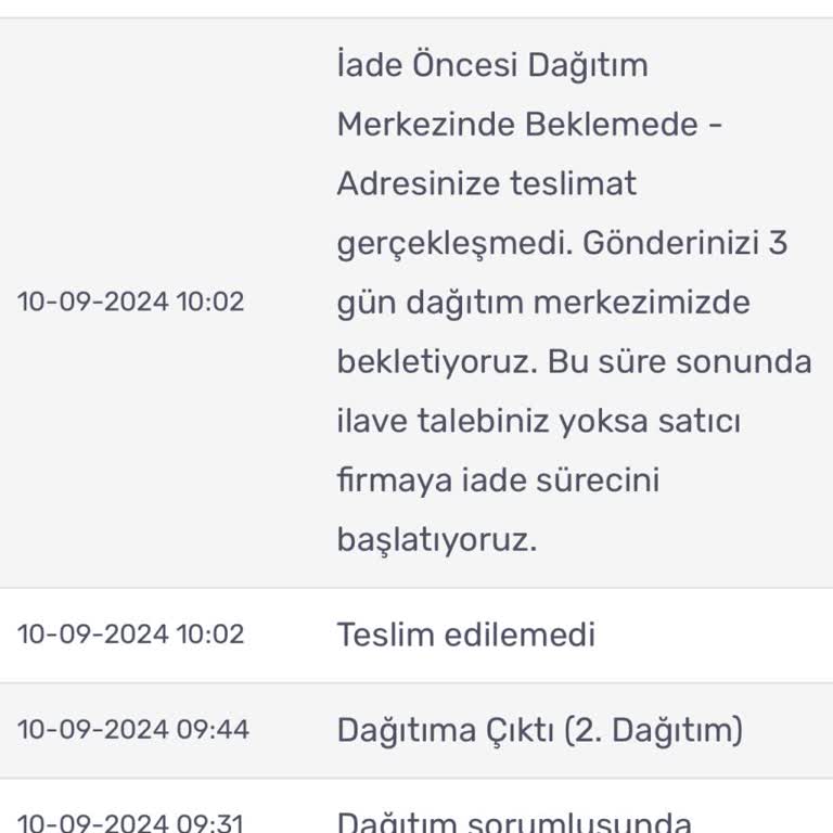 KARGOMsende Teslimat Ve İade Sürecinin Yavaş İşleyişi