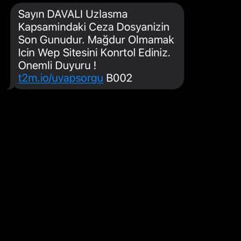 E.UZLASMA (SMS) Arabuluculuk Niyetiyle Yalan Yanlış Para İsteme