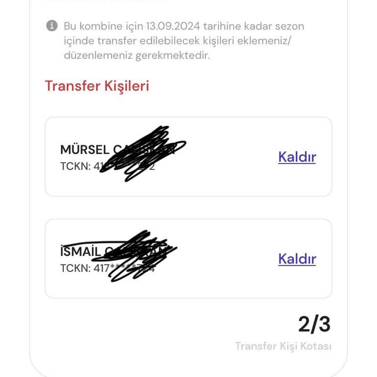 Passolig Devir Kişileri Yok!