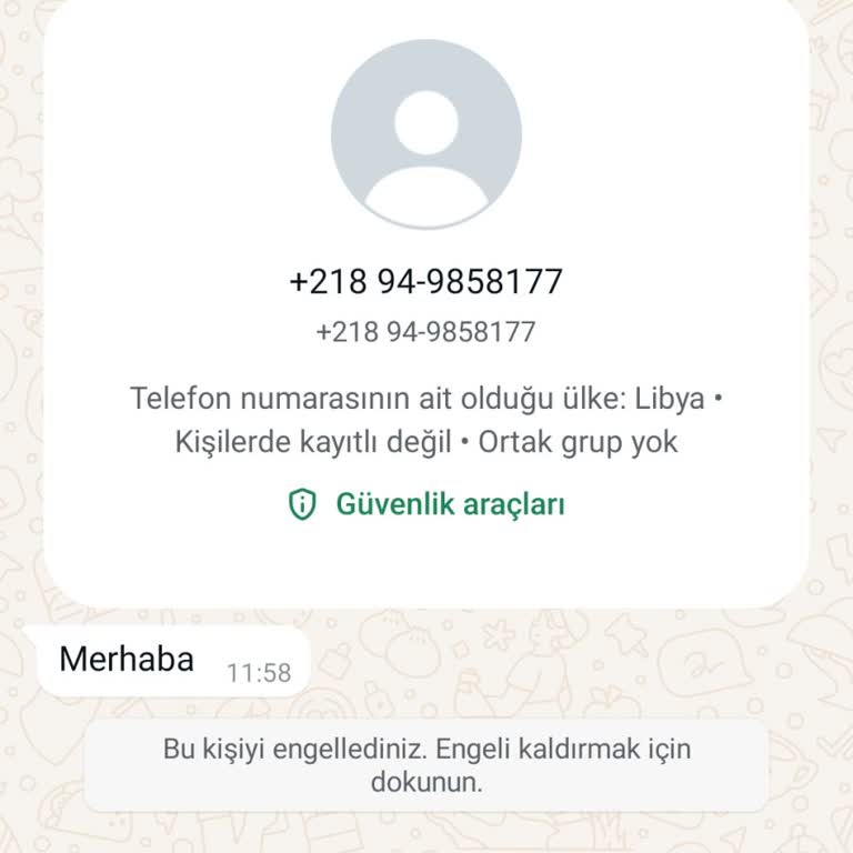 WhatsApp 218kodlu WhatsApp Mesaj