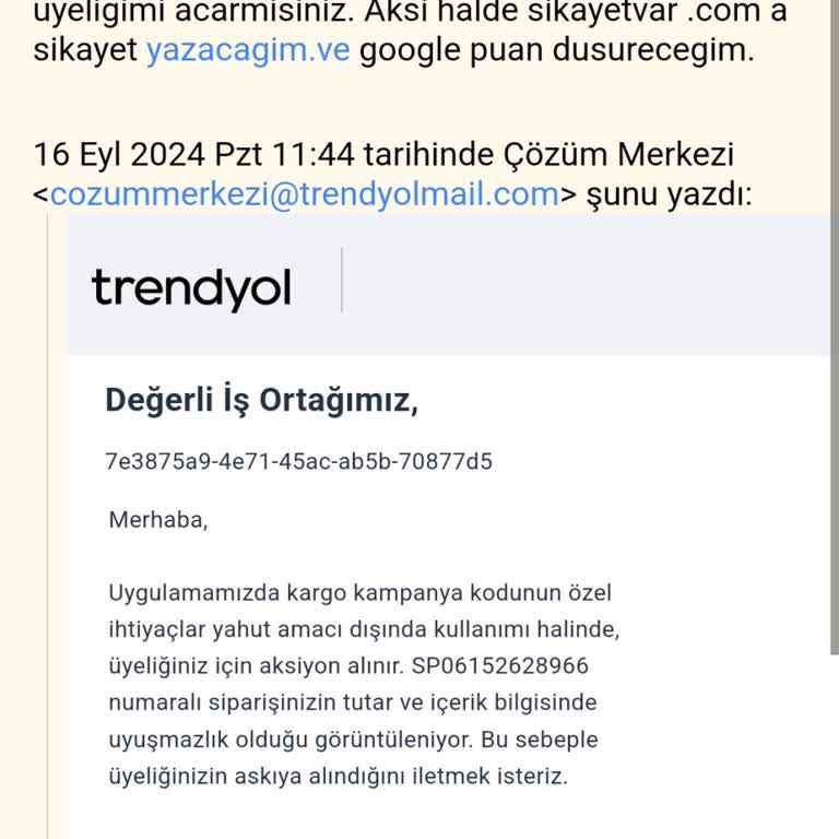 Dolap Hesabımı Askıya Aldılar.