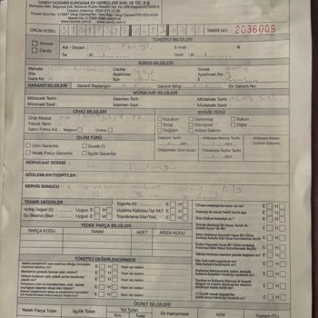 Hoover Kurutma Makinesi Arızalı Geldi