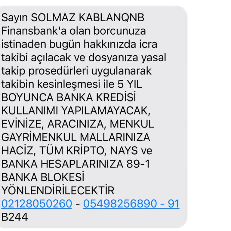 QNB Finansbank'ın Sürekli Artan Borç Talepleri Ve Hukuk Bürolarının Baskısı