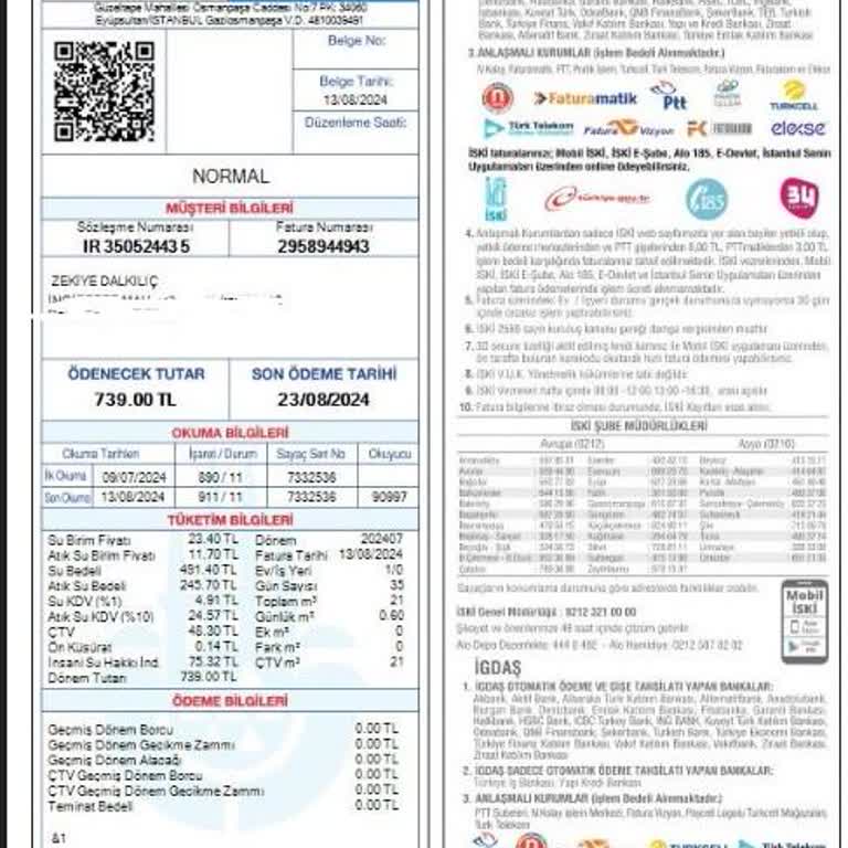 İBB - İstanbul Büyükşehir Belediyesi Atık Su Bedeli Hk.