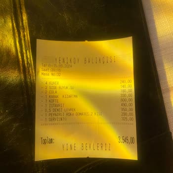 Yeniköy Balıkçısı Masa Ve Kuver Ücreti Şoku!