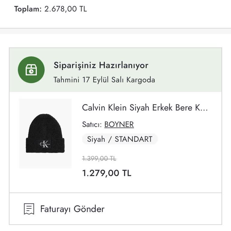 Boyner İptal Edilen Ürüne Fatura Kesip Gönderiyor
