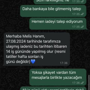 Tuba Butik 3 Haftadır Onaylandığı Halde Para İadesi Yapmıyor